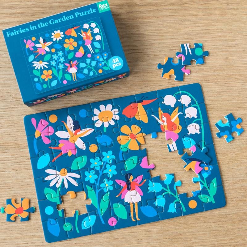 Fairies in the Garden Matchbox Jigsaw Puzzle